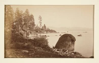 Cuatro escenas de ferrocarril y cuatro vistas del lago Tahoe: lago Tahoe desde Artist Point