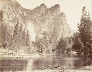 Los Tres Hermanos, Yosemite, ca. 1872, impreso ca. 1876