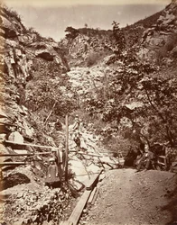 Aguas termales de azufre, Santa Bárbara, 1876, impreso ca. 1876