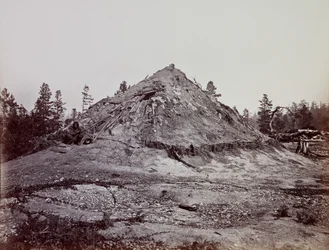 Casa de sudor india, condado de Mendocino, California, 1863