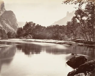 Mirando hacia el Valle de Yosemite, ca. 1872, impreso ca. 1876