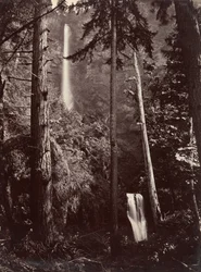 Cataratas Multnomah, Oregón, 1867, impreso posteriormente