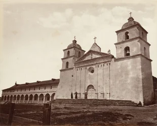 Iglesia de la Misión Vieja, Santa Bárbara, 1876, impreso ca. 1876