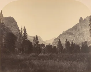Valle arriba, Cúpula Norte en el centro, Centinela a la izquierda, 1861