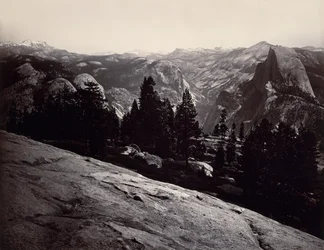 Vista desde el Domo Sentinel, Yosemite, 1865-66