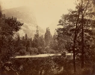 [«El lago» - valle de Yosemite] / [Orilla del lago] / [Lago Ah-Wi-Yah, Yosemite] / [Mirror Lake y monte Watkins, Yosemite]