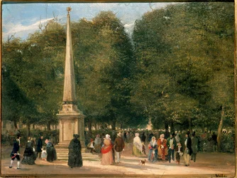 Fiesta de las flores para la celebración de San Foca en Milán 20/04/1845 (óleo sobre lienzo