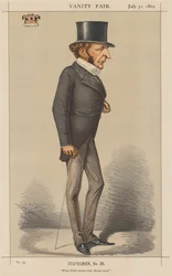 Vanity Fair: Estadista No. 26 Cuando el nacimiento no puede liderar, el cerebro debe hacerlo, 1869
