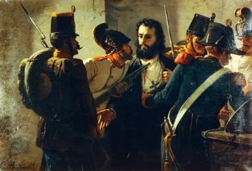 Ugo Bassi en la cárcel de Comacchio, por Carlo Ademollo (1825-1911)