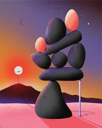 Contra el sol, contra nosotros, 2020 (ilustración digital)