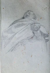 Busto de hombre con manto