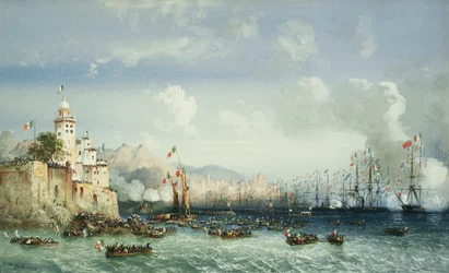 La guerra en Italia: Génova, la llegada del emperador Napoleón III