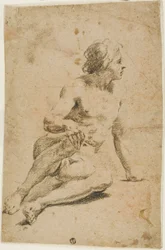 Desnudo masculino sentado