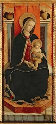 Madonna y el Niño con santos, políptico