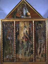 Madonna y Niño con santos, el primer tríptico de Valle Castellamo
