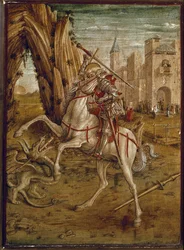 San Jorge matando al dragón (Predela de Pala Odoni)