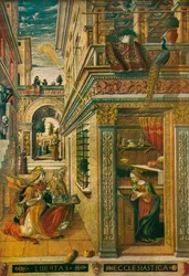 La Anunciación, con San Emidio, 1486, 1911