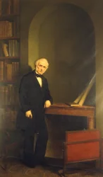 Retrato de Alessandro Manzoni. Pintura de De Notaris. Casa Manzoni, Milán