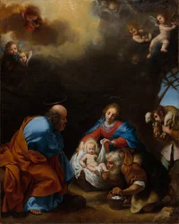 Adoración de los pastores, c. 1670