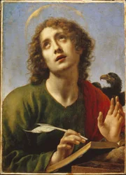 San Juan Apóstol (Juan El Apóstol). Pintura de Carlo Dolci (1616-1686), óleo sobre lienzo