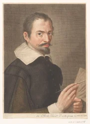 Retrato del artista Francesco Bassano II Retratos de artistas (título de la serie)