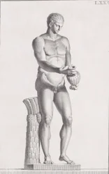 Estatua de un atleta masculino, 1734