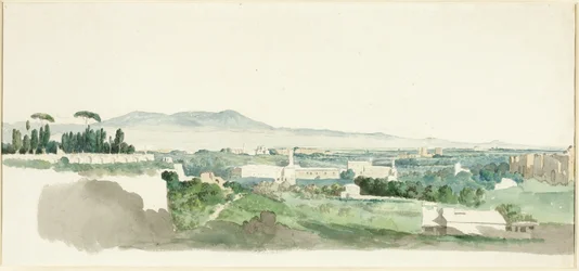 Una Vista desde la Colina Palatina, Roma, las Colinas Albanas en la Distancia