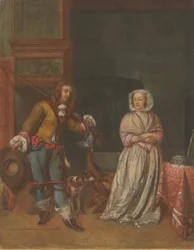 Cazador visitando a una dama, 1783-1786