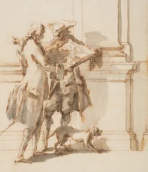 Diseño para el Portal Norte, Gran Galería, Villa Albani, Roma, Italia