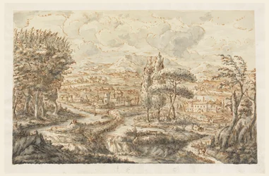Dibujo, Un valle, 1750-70