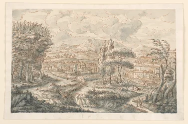 Dibujo, Un valle, 1750-70