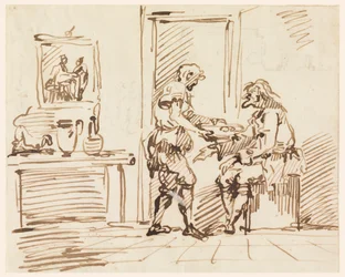 Dibujo, Una escena de género, 1725-50