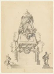 Dibujo, Catafalco para un rey, ca. 1765