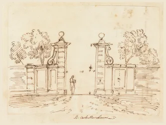 Dibujo, Diseño para la puerta de una villa, 1750-55