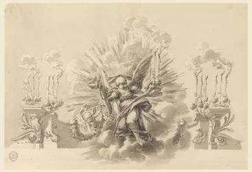Dibujo, Diseño para una decoración ceremonial, ca. 1760