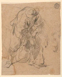 Dibujo, Campesino con bolsa, 1728-78