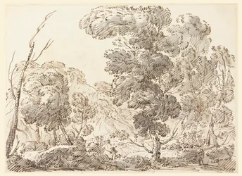 Dibujo, Carretera en un país montañoso, 1770-1786