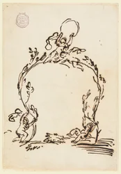 Dibujo, Boceto de una cartela, 1760-80