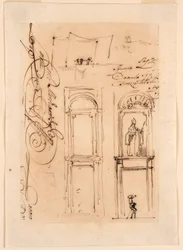 Dibujo, bocetos y guión, 1765