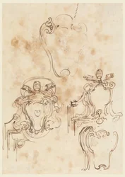 Bocetos para marcos y escudos