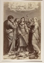 "El éxtasis de santa Cecilia", grabado de autor desconocido según una pintura de Rafael (1483-1520)