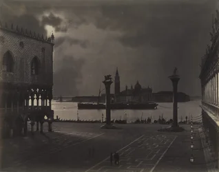 Venecia: San Marcos mirando hacia San Giorgio Maggiore, a la luz de la luna