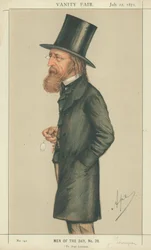 Alfred Tennyson, el Poeta Laureado, 22 de julio de 1871, caricatura de Vanity Fair