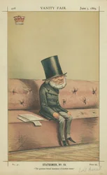 El Conde de Russell, el mayor estadista liberal de los tiempos modernos, 5 de junio de 1869, caricatura de Vanity Fair