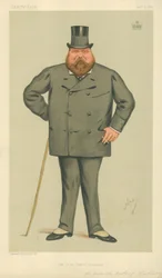 Su Gracia el Duque de Wellington, el Nieto del Duque de Hierro, 3 de enero de 1885, caricatura de Vanity Fair