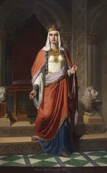 Retrato de la reina Urraca I de León (1081-1126) (Retrato de la reina Urraca de León y Castilla) Pintura de Carlos Mugica y Pérez (1821-c. 1876) 1857 Palacio de las Cortes, Madrid