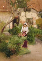 El jardín de la abuela (óleo sobre lienzo)