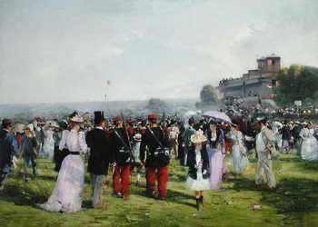El final de las carreras en Auteuil, c.1893 (óleo sobre lienzo)