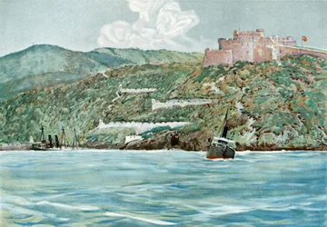 La entrada al puerto de Santiago, 7 de julio de 1898