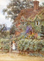 Echando un vistazo (acuarela)